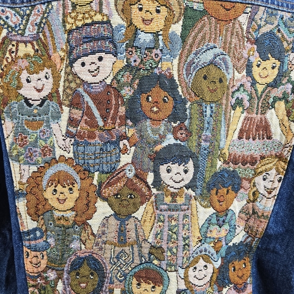 Vintage 90s NADIA Women's Tapestry Denim Teachers Jacket, In Size Small - Picture 5 of 8